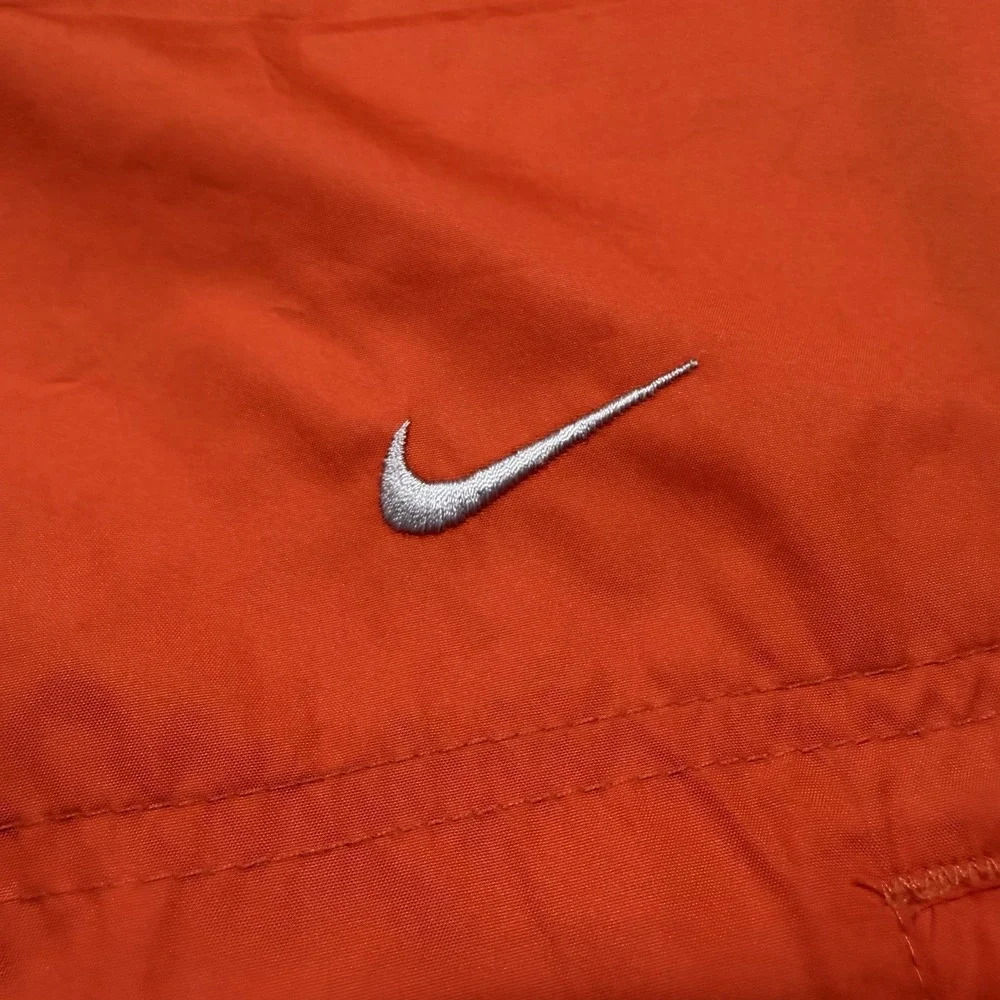 Vintage Nike Running Vest Mens‎ XXL Orange Full Zip Y2K Silver Tag Lightweight